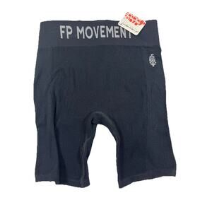 Free People FP Movement Long Haul Bike Shorts BLACK WOMENS Size XS/S NEW NWT